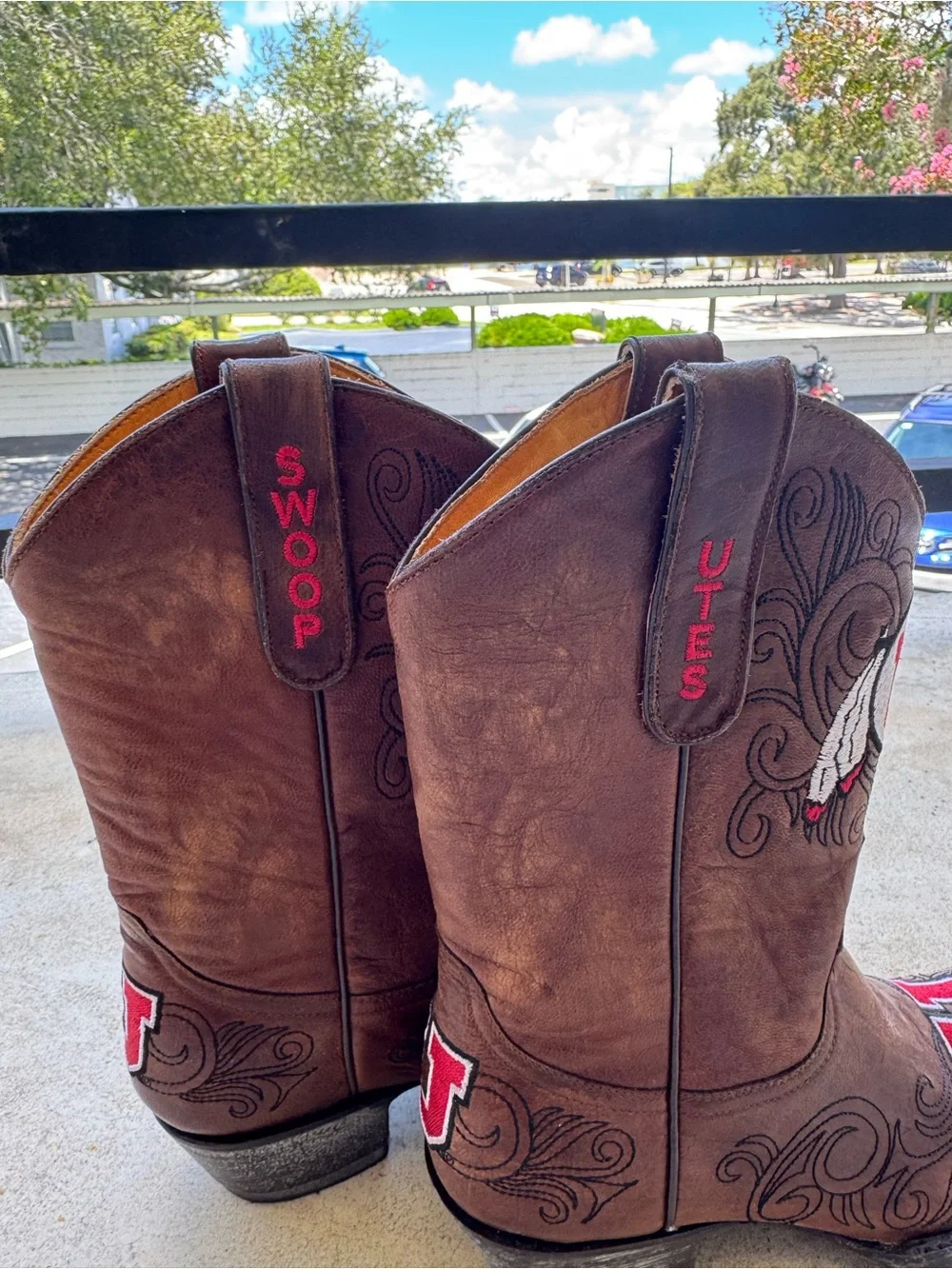 NCAA Utah Utes college football Women's Cowboy boots University of Utah